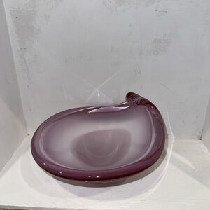 VTG Murano Glass Opaline Pink Ashtray Bowl